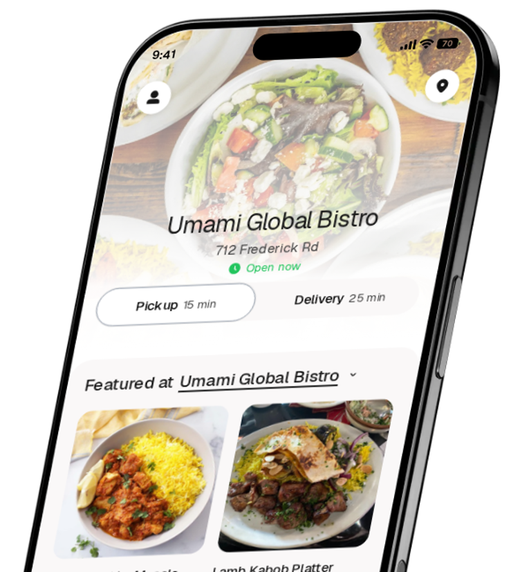 Umami Global Bistro app preview