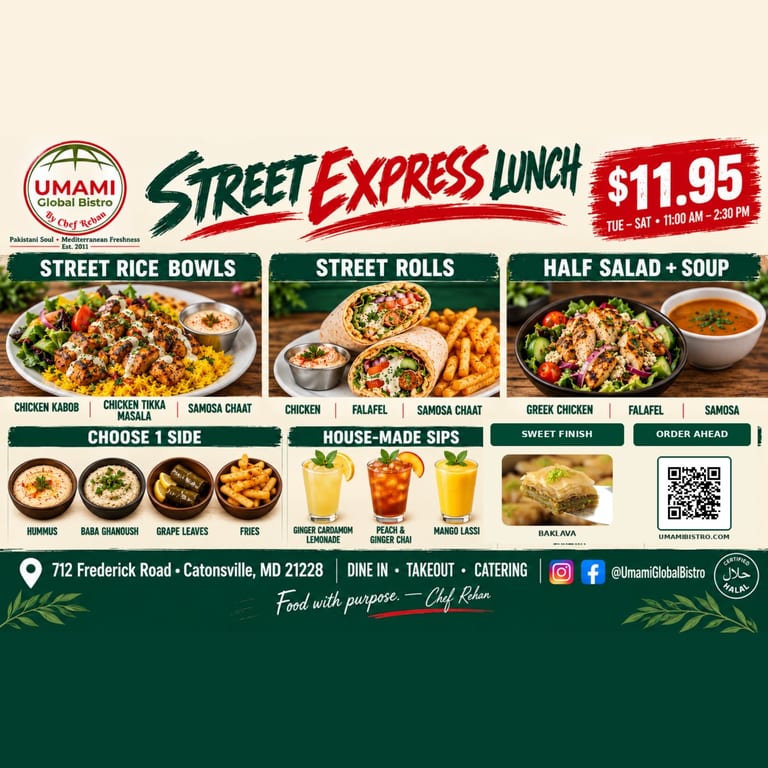 Street Express Lunch 11 am to 2-30 pm Tue_ sat