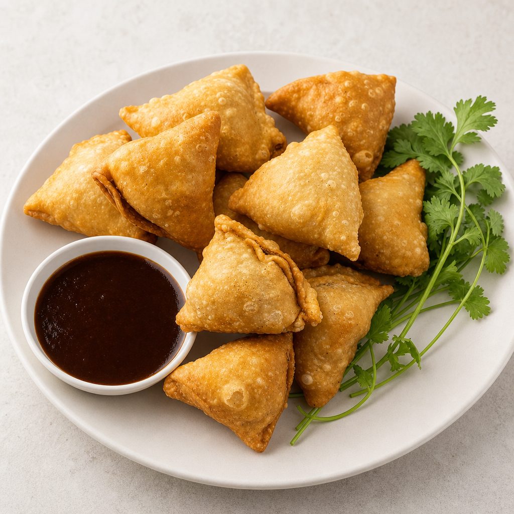 Samosa Chaat platter.