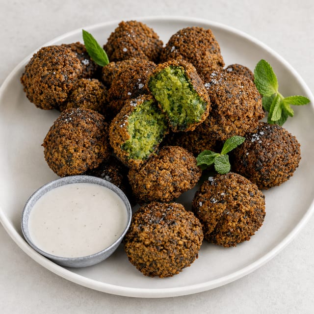 Falafel Kabobs.